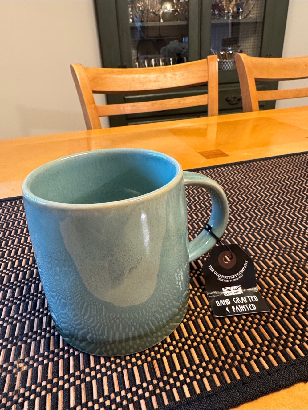 Old pottery Company Teal Ceramic Coffee Mug - NWT Handcrafted